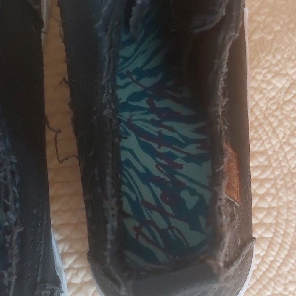 Women's Black Canvas Slip-On Sneakers - Picture 6 of 8